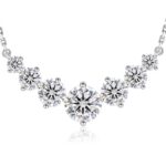 Necklace / Diamond Moissanite Pendant / S925 Sterling Silver Chain / 1.7Ct, 2.8CT, 5CT / VVS1 Lab created Diamond Necklace / Anniversary Romantic Women Gifts